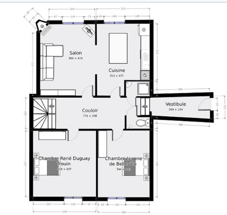 La Taniere Du Corsaire -16 Pers Homestay Redon